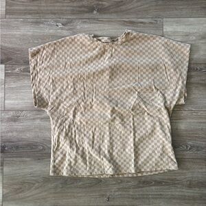 Checkered Beige T-Shirt